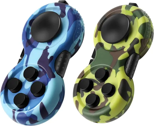 Miniatura 27 de juguete original de concentración Fidget, juego de controlador clásico de goma con 8 funciones Fidget y cordón - Excelente para aliviar el estrés