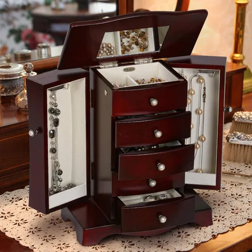 Miniatura 9 de Mele & Co. Bette - Joyero de madera para anillos, collares y pendientes