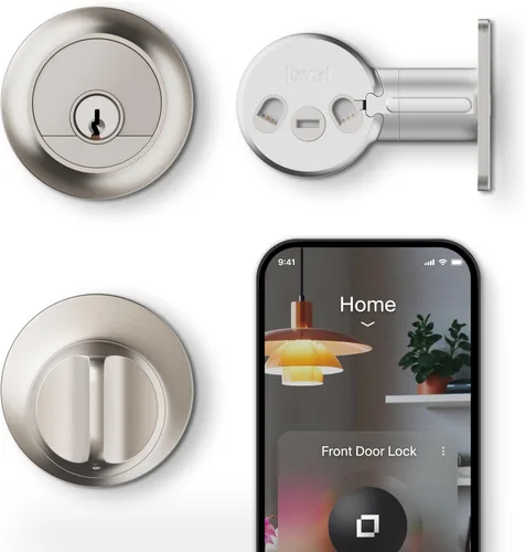 Level Lock Pro - Cerradura inteligente más pequeña, rápida e innovadora del mundo - Cerrojo de seguridad de materia sobre rosca más llave Apple Home