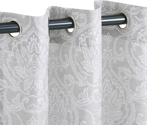 Miniatura 3 de Superior Lotus - Cortinas de jacquard con detalles florales de damasco, perfectas para habitación familiar o dormitorio, real, tradicional, formal