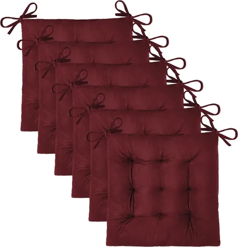 Miniatura 46 de OVOV 1 paquete de cojines para sillas de comedor, cojines de asiento suaves para sillas de escritorio de cocina, cojines cuadrados para sillas