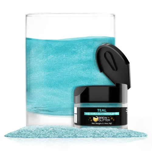 Brew Glitter - Purpurina comestible para bebidas, cócteles, cerveza, adornar bebidas | Certificado Kosher y Halal | 100% comestible y de grado Azul