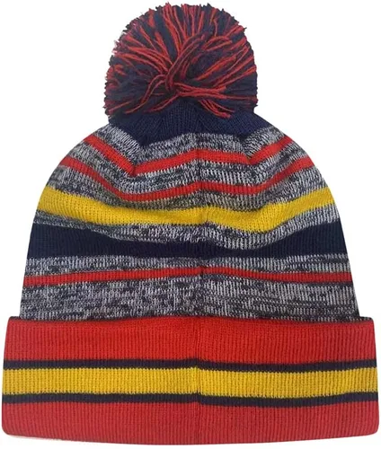 Miniatura 2 de Icon Sports Gorro de equipo de fútbol – Gorro de punto oficial para adultos, para invierno, cálido, pompón, gorro casual para hombres y mujeres