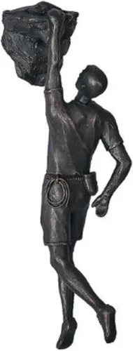 Miniatura 8 de Juego grande de 6 hombres trepadores de pared, 6 hombres escaladores negros + 3 rocas para ocultar uñas, decoración de pared, arte de pared