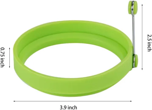 Miniatura 2 de Anillo de huevo para cocinar huevos, molde redondo para panqueques 100% de grado alimenticio, libre de BPA, duradero y reutilizable, anillo