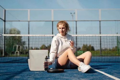 Miniatura 8 de Bolso de Pickleball para Mujeres, Elegante Bolso de Nylon con Capacidad para 2 Palas, Bola, Equipo, Bolso de Hombro Utilitario para Deportes