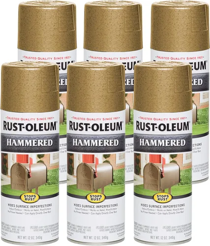 Miniatura 23 de Rust-Oleum 210849 - Pintura en aerosol martillada para prevención del óxido, 12 onzas, cobre