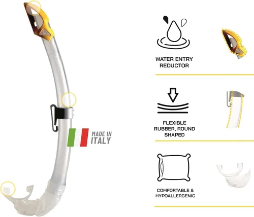 Miniatura 3 de Cressi Máscara de snorkel y snorkel cómoda vista amplia para adultos - Onda y México: hecho en Italia