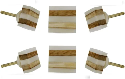 Miniatura 16 de TRINCA-FERRO Juego de 6 pomos de puerta interiores/exteriores para cajón, cajones de aparador, pomos decorativos de cerámica modernos para cocina