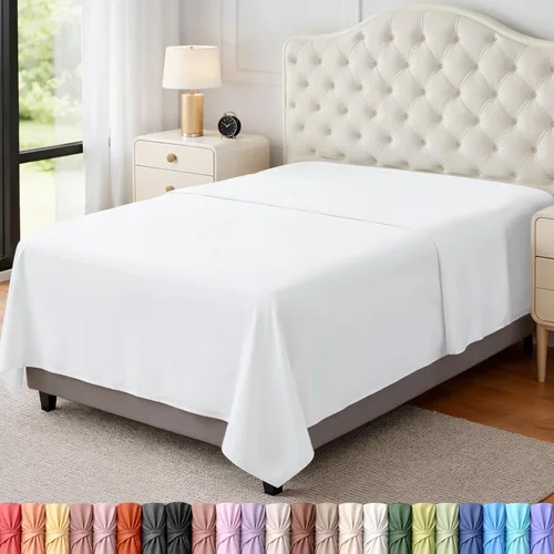 Miniatura 24 de Utopia Bedding Sábanas Planas - Paquete de 6 - Tela de Microfibra Cepillada Suave - Sábana Superior Resistente al Encogimiento y Decoloración - Gris