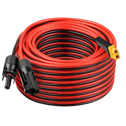 Miniatura 18 de Cable de extensión solar XT60 de 10 AWG 2 3 6 10 15 20 25 35 40 50 75 100 pies XT60 adaptador de conector de extensión solar más grueso cable hembra