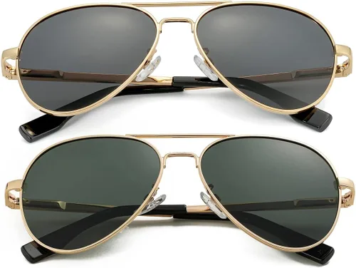 Miniatura 65 de Gafas de sol polarizadas de aviador pequeñas para niñas y niños de 4 a 16 años