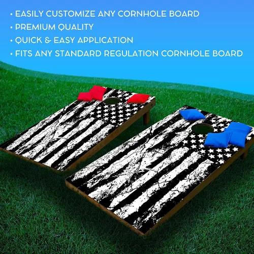 Miniatura 2 de GRAPHIX EXPRESS Cornhole Set Wraps - Cornhole Decals - Vinyl Wraps & Skins for Boards