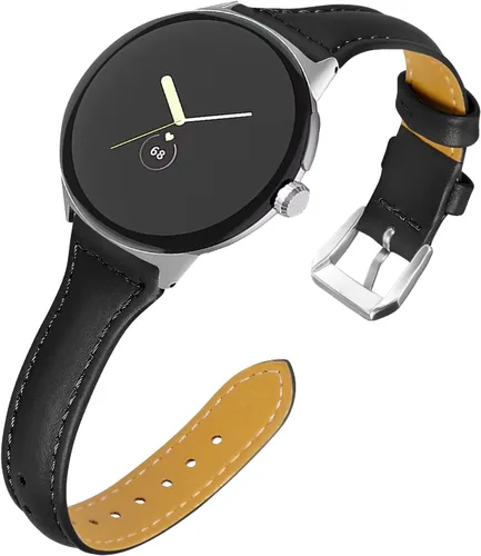 Miniatura 11 de Correa de cuero compatible con Google Pixel Watch Band Correa de repuesto Correa de pulsera transpirable para Google Pixel Watch Accesorios
