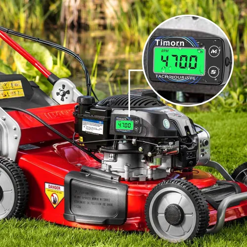 Miniatura 5 de Tacómetro de motor pequeño: Timorn Medidor de tacómetro digital inductivo impermeable, medidor de RPM y medidor de recursos humanos para motocross