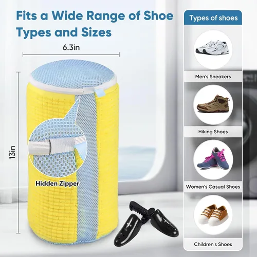 Miniatura 6 de Teletrogy Bolsa de Lavandería para Zapatos Mantén los Zapatos Limpios, Bolsa de Lavado de Zapatos para Lavadora, Bolsa de Lavado de Lavandería