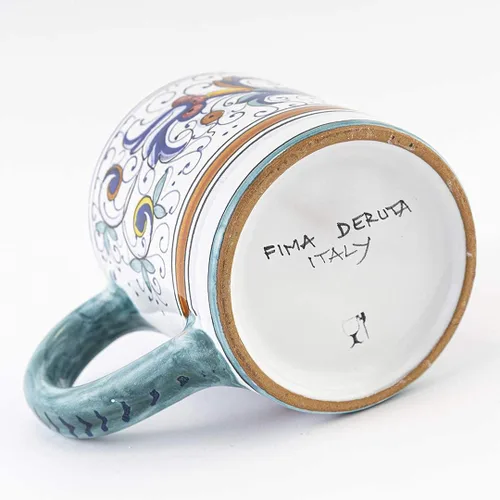 Miniatura 3 de Fima Ricco Deruta Blu - Taza de cerámica italiana hecha a mano, cerámica italiana Deruta, taza pintada, cerámica italiana, hecha en Italia, taza