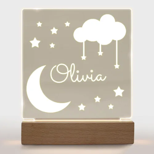 Miniatura 34 de Luz nocturna personalizada para niños, niñas, niños, regalos personalizados para decoración de dormitorio de bebé niño baloncesto Luz nocturna 019