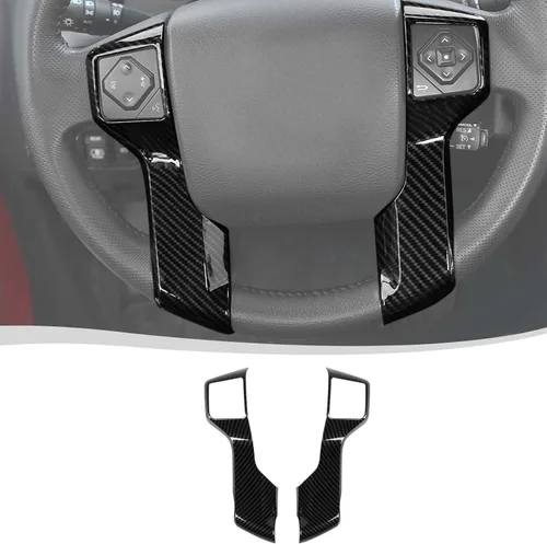 Voodonala Funda decorativa para volante de 4Runner para Toyota Tacoma 2014-2021 Tundra Sequoia 2018-2021 Toyota 4Runner SUV 2010-2021 (2 agujeros,