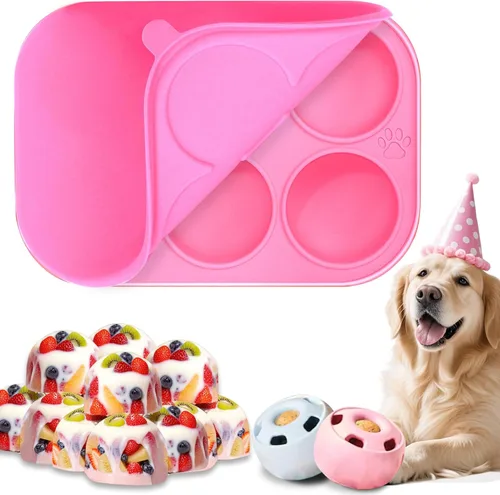 Miniatura 8 de BABORUI Moldes de silicona de 6 cavidades para golosinas de perro para Woof Pupsicle y Power Chewer Pupsicle Grande 25-75lbs, moldes reutilizables