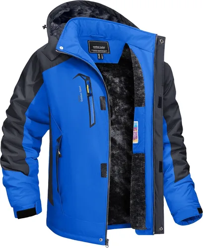 Miniatura 11 de TACVASEN Chaqueta de invierno para hombre, chaqueta de forro polar resistente al agua, chaqueta de esquí para nieve, chaqueta táctica militar