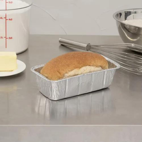 Miniatura 3 de Restaurantware Pastry Tek - Paneras de 8.5 x 4.3 pulgadas, 25 sartenes de aluminio listas para horno, 2 libras, congelables, de aluminio plateado