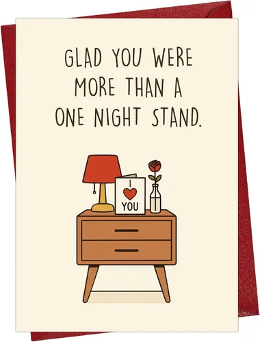 Cheerin Divertida tarjeta de aniversario con sobres, tarjetas de amor humorísticas para él y ella, tarjeta romántica para marido, esposa, prometido,