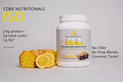 Miniatura 2 de Core Nutritionals Aislamiento de proteína de suero ISO Proteína de alta pureza de aislado de suero Soporte de recuperación y músculo magro 32