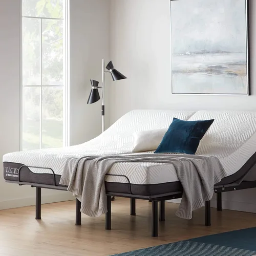 Miniatura 12 de Lucid Base ajustable L150 - Base de cama con inclinación de cabeza y pie - Control remoto inalámbrico - Motor silencioso premium, tamaño Queen