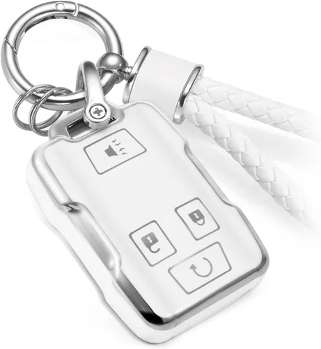 Miniatura 14 de Funda para Llavero Mercedes con Llavero de Cuerda Trenzada de Metal, Funda de Llave Suave Mejorada para Carcasa de Llavero Remoto Inteligente Sin