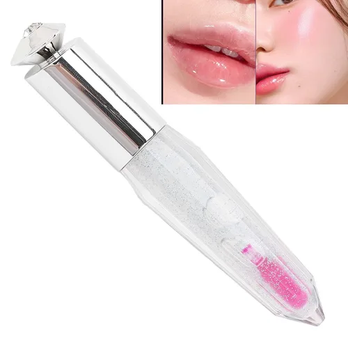 Miniatura 5 de ANGGREK Rubor líquido, 0.2 fl oz, bonito diseño, transparente, hidratante que cambia de color, aceite líquido para mejillas, reacciona al maquillaje