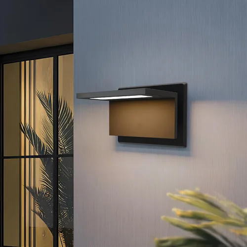 Miniatura 10 de Lámpara de pared para exteriores, sensor de movimiento, lámpara LED de montaje en pared, moderna lámpara de iluminación exterior de aluminio