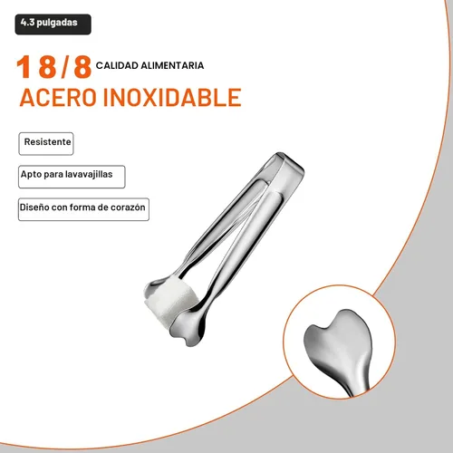 Miniatura 3 de Mini pinzas para servir, paquete de 18 pinzas de acero inoxidable para azúcar, pinzas de hielo de 4.3 pulgadas, pinzas para aperitivos de cocina