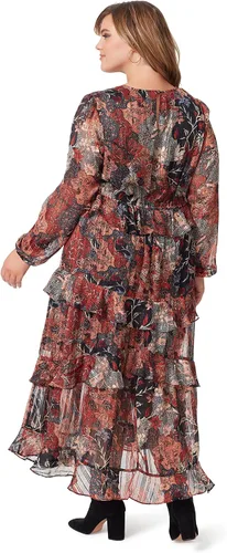 Miniatura 3 de Jessica Simpson Vestido largo estampado Bianca para mujer