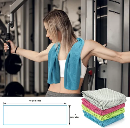 Miniatura 9 de YESLIFE Paquete de 4 toallas refrescantes de 40 x 12 pulgadas, toallas de gimnasio para hombres y mujeres, toallas de entrenamiento suaves y Azul