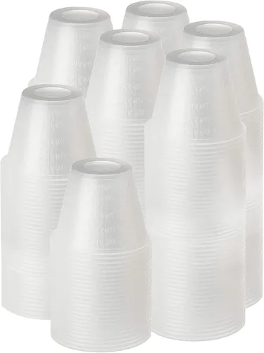 Vasos desechables graduados de plástico para medicina Perfect Stix - 1 oz - 500 unidades - Para píldoras mezcladas, medición de medicación, mezcla