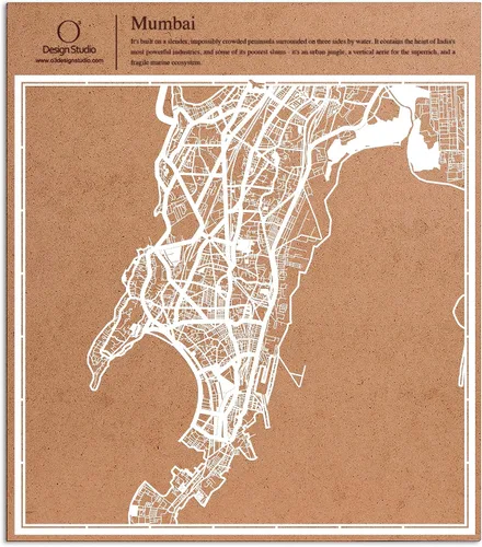 Miniatura 43 de O3 Design Studio Aberdeen - Mapa de papel cortado en papel blanco de 12 x 12 pulgadas