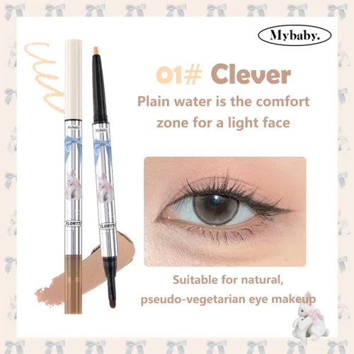 FLORTTE Hipnotizante Princess - Lápiz iluminador de doble punta y contorno para debajo de los ojos, realzador de sal Aegyo, barra iluminadora de