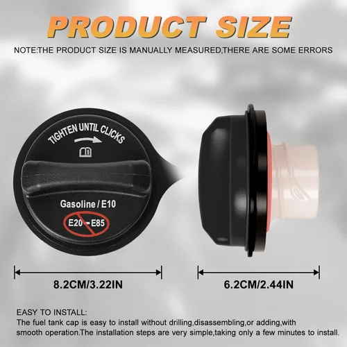 Miniatura 6 de Tapa de gasolina Tapa de combustible OEM#AC2Z-9030-A,FC181 Compatible con Ford 2009-2019 E-350 Super Duty,2009-2019 Ford E-450 Super Duty,2009-2019