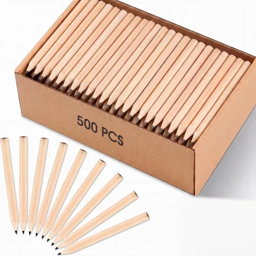 Miniatura 9 de Yexiya Lápices de golf a granel, mitad 2 HB 3.5 preafilados hexagonales de madera amarilla, mini lápices para recuerdos de fiesta, niños, escuela
