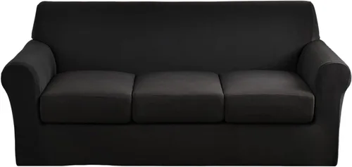 Miniatura 46 de Fundas elásticas para sofá de 1/2/3 cojines, funda estampada con fundas de cojín de asiento separadas, fundas de sofá lavables, protector de muebles