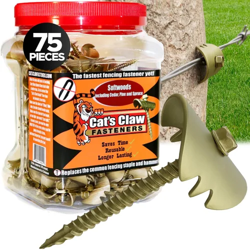 Miniatura 8 de Cat's Claw Fasteners 75 piezas de 1.5" para maderas duras Reemplaza las grapas de valla, se instala rápidamente con un taladro eléctrico - No se