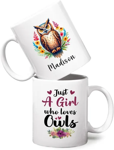 Miniatura 10 de Taza personalizada con texto en inglés "Just A Girl Who Loves Chick", tazas de cerámica con nombre personalizado para amantes del pollo, regalos