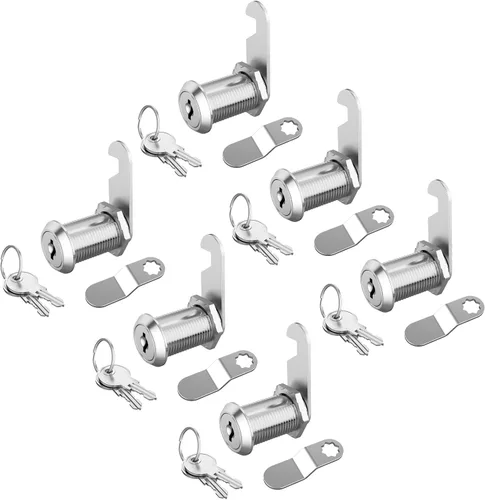 Miniatura 11 de Jayseon Juego de 6 cerraduras de gabinete con llave, cerraduras de leva para RV de 5/8" con llave similar, cerradura de buzón de reemplazo