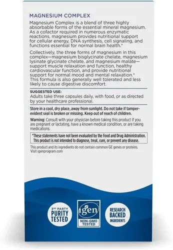 Miniatura 6 de Nordic Naturals Complejo de magnesio - 90 cápsulas - 225 mg de magnesio - Salud del cerebro y el corazón, estado de ánimo, energía y relajación