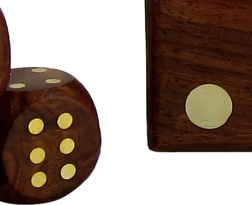 Miniatura 6 de TOSQP27 - Juego de caja de 5 dados para regalo, juego clásico rodante, grupo familiar, caja de almacenamiento cuadrada de madera con dados hechos a