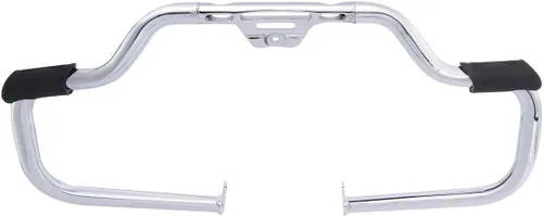 Miniatura 4 de 1 1/4 "Bigote Motor Guard Highway Crash Bar para Harley Softail Fat Boy 2018-posterior Chrome Mate negro