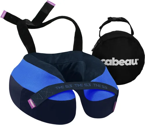 Miniatura 10 de Cabeau Almohada cervical de viaje para aviones – The Neck's Evolution, TNE S3 – Diseño de espuma viscoelástica de apoyo para vuelos de larga