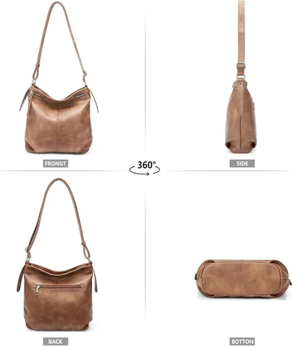 Miniatura 6 de WESTBRONCO Bolsos de mano para mujer, bolsos cruzados, bolso de hombro suave con correa ajustable
