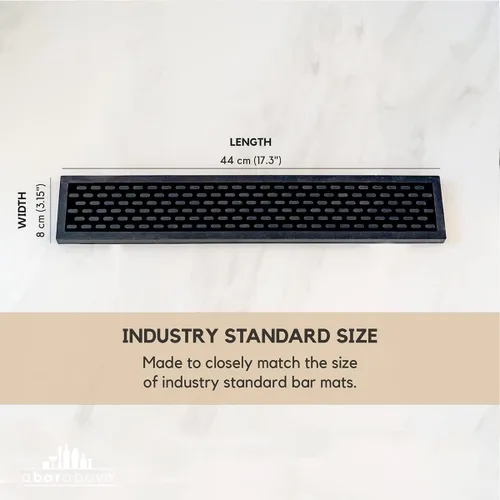 Miniatura 6 de Premium A Bar Above - Tapete de barra resistente, tapete de silicona apto para alimentos, tapetes de bar para encimera, accesorios de barman de Negro